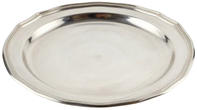 Empty Silver Serving Platter