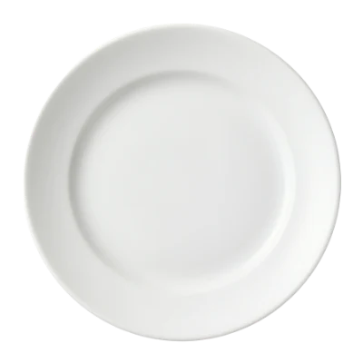 Empty White Ceramic Plate