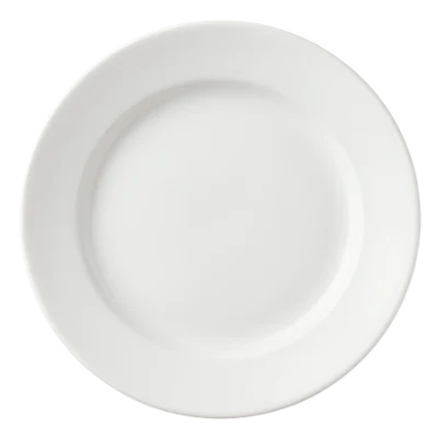Empty White Ceramic Plate