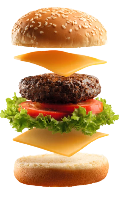 Exploded Cheeseburger Ingredients
