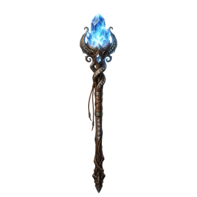 Fantasy Crystal Magic Staff