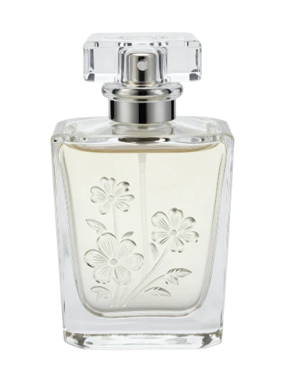 Floral Glass Perfume Bottle