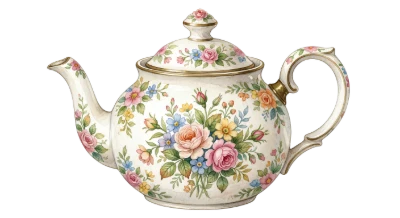 Floral Porcelain Teapot