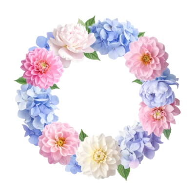 Floral Wreath Frame