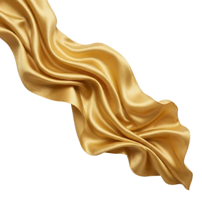 Flowing Golden Silk Fabric