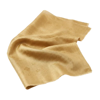 Folded Gold Silk Scarf