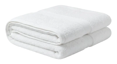 Folded White Bath Towel