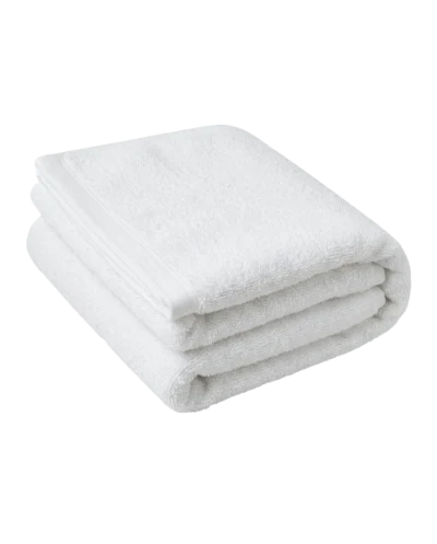 Folded White Bath Towel