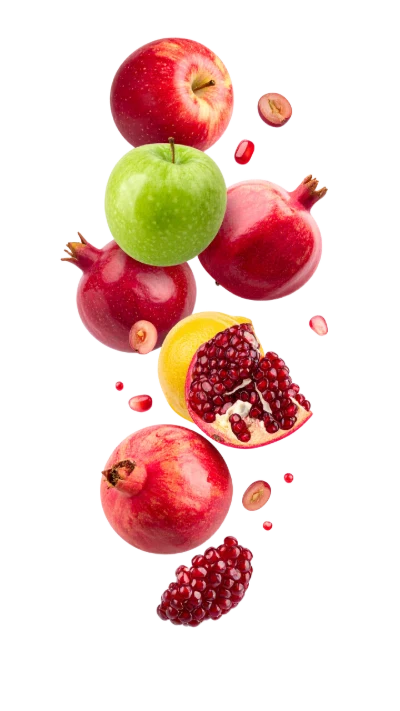 Fresh Apples And Pomegranates