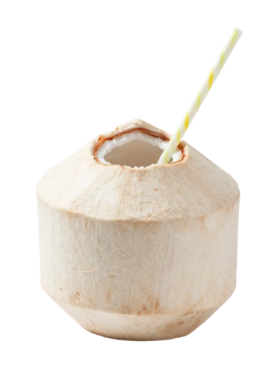 Fresh Coconut With Straw