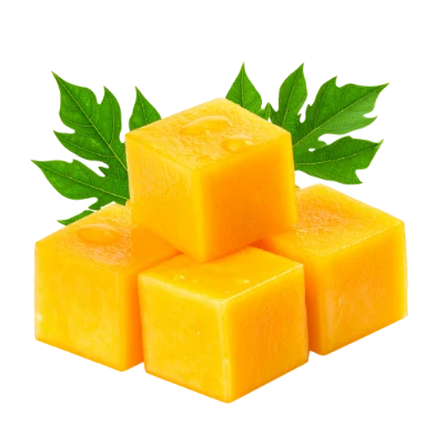 Fresh Diced Papaya Cubes