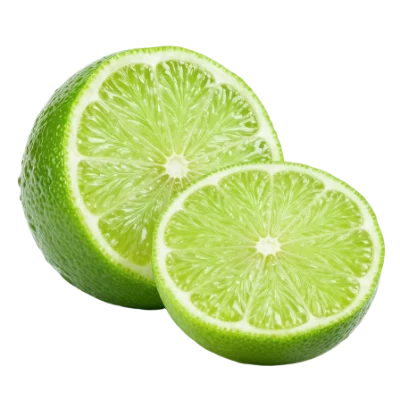 Fresh Green Lime Halves