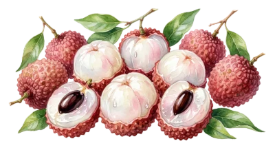 Fresh Lychee Fruit Cluster