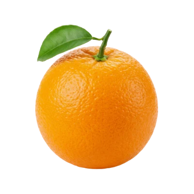 Fresh Orange With Leaf