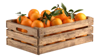 Fresh Oranges In Crate