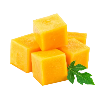 Fresh Papaya Fruit Cubes