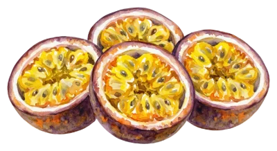 Fresh Passion Fruit Halves