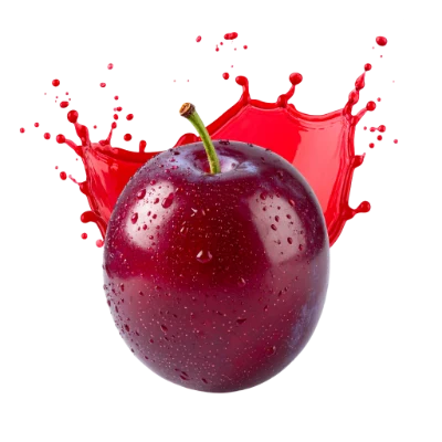 Fresh Plum With Splash