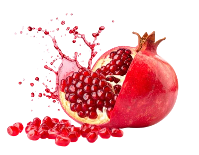 Fresh Pomegranate With Juice