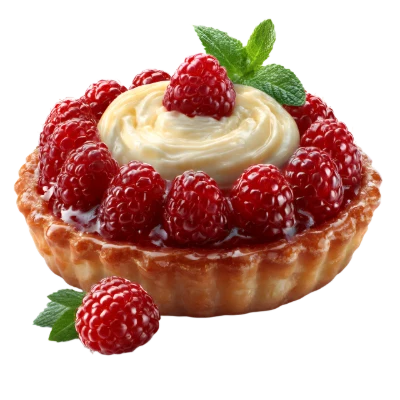 Fresh Raspberry Cream Tart