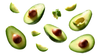 Fresh Ripe Avocado Halves