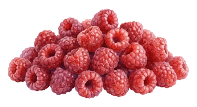 Fresh Ripe Raspberries