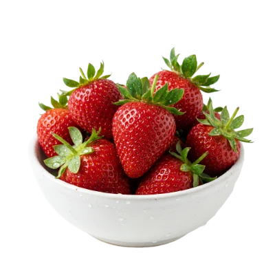 Fresh Strawberries In Bowl
