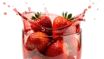 Fresh Strawberry Juice Splash