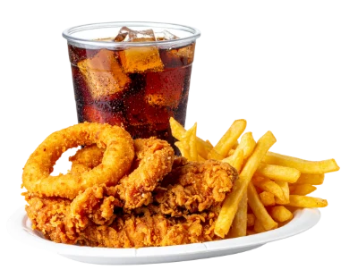 Fried Chicken And Fries