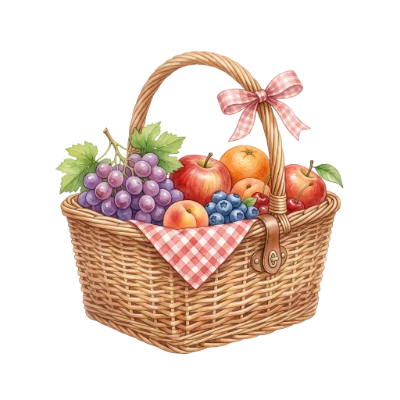 Fruit Basket Illustration