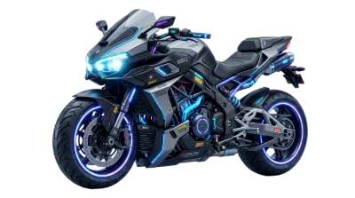 Futuristic 3D Sport Motorcycle