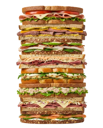 Giant Stacked Club Sandwich