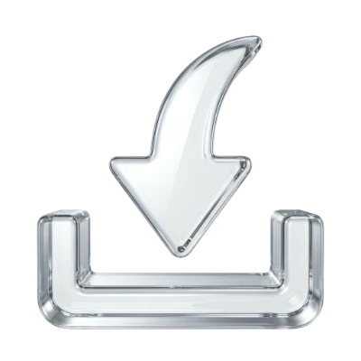 Glass 3D Download Icon