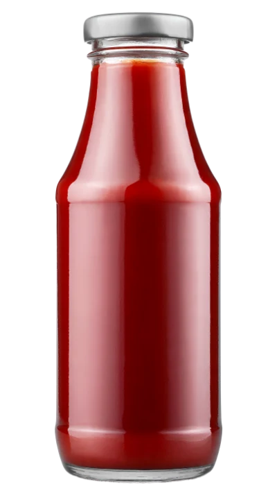 Glass Bottle Of Ketchup