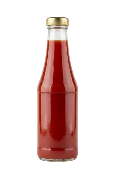 Glass Bottle Of Ketchup