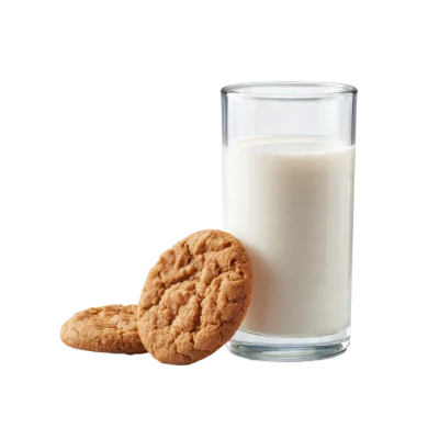 Glass Of Milk And Cookies