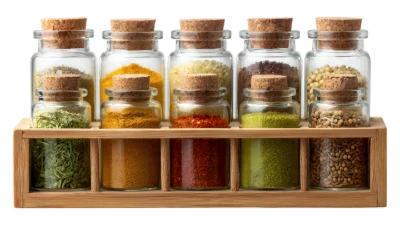 Glass Spice Jars Set