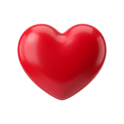 Glossy Red Heart