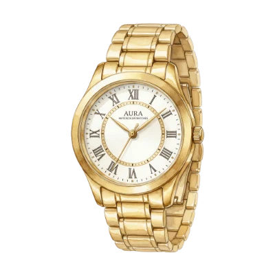 Gold Watercolor Wrist Watch