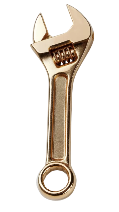 Golden Adjustable Wrench