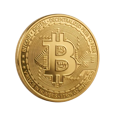 Golden Bitcoin Cryptocurrency Coin