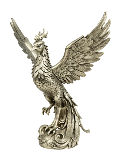 Golden Phoenix Statue