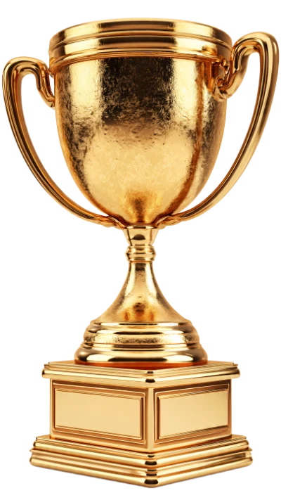 Golden Trophy 3D Render
