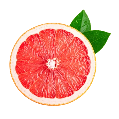 Grapefruit Slice With Leaves