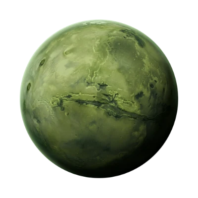 Green Alien Planet Illustration