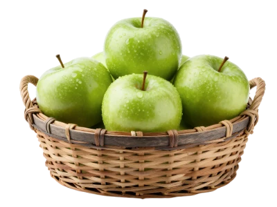 Green Apples In Basket