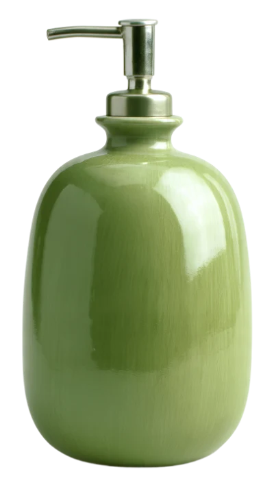 Green Ceramic Soap Dispenser