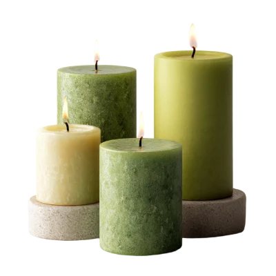 Green Pillar Candles