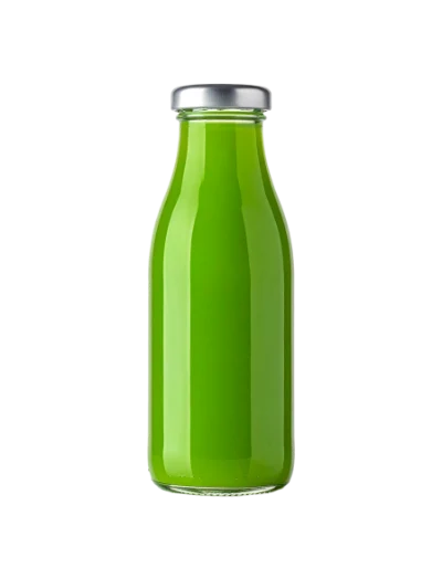 Green Vegetable Juice Bottle