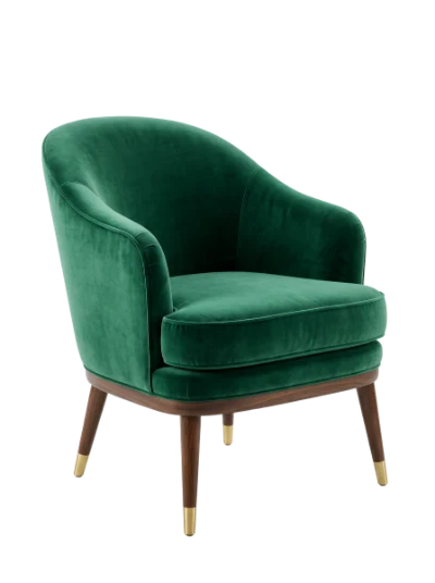 Green Velvet Armchair